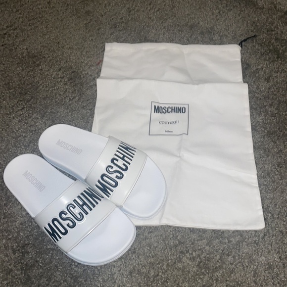 Moschino White Pool slides - Picture 3 of 8